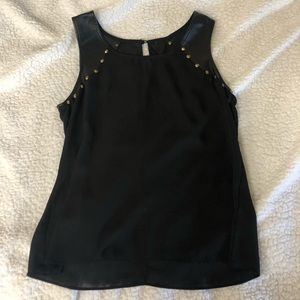 Cute Black Tank with Studs